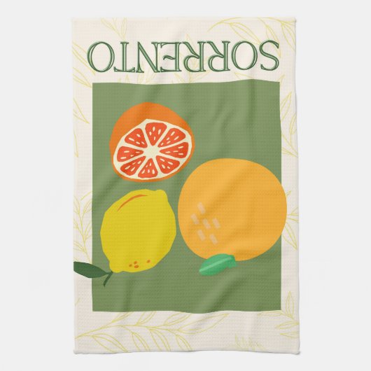 Sorrento Italien Citrus Kitchen Print Geschirrtuch (Vertikal)
