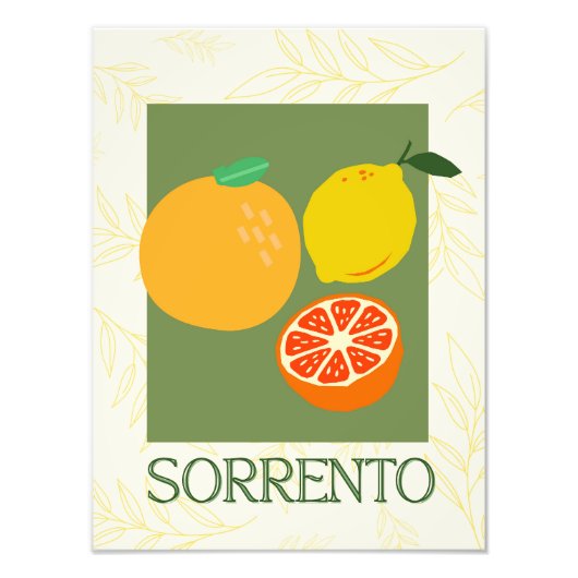 Sorrento Italien Citrus Kitchen Print | Retro Fotodruck (Vorne)