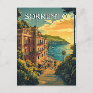 Sorrento Italien - Lebendige Stadtansicht Postkarte