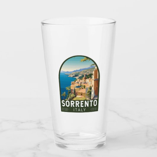 Sorrento Italien Reisen Kunst Vintag Glas (Vorderseite)