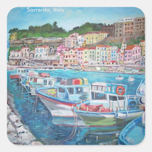 Sorrento, Italien - Square Stickers, Glossy Quadratischer Aufkleber (Vorderseite)