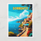 Sorrento Italien Vintage Illustration Postkarte (Vorderseite)