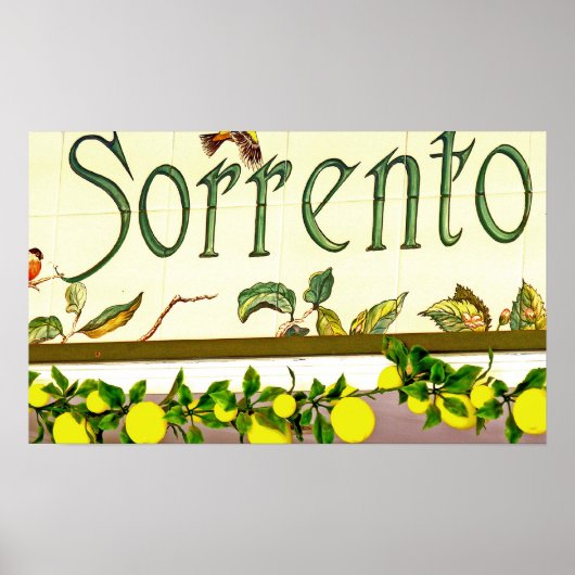Sorrento, Italien, Zeichen Poster (Vorne)