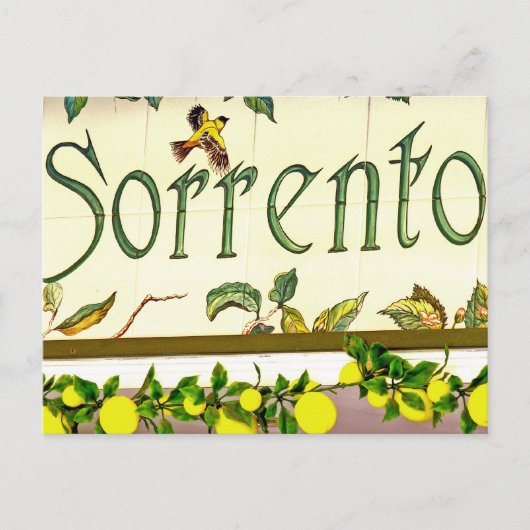 Sorrento, Italien, Zeichen Postkarte (Vorderseite)