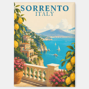 Sorrento Italien Zitronen Vintage Reise Magnet