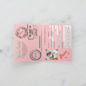 Sorrento Italy Passport Wedding Einladung (Innenseite)