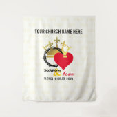 SORROS UND LIEBE Christlich Ostern Kirchen Kunst, Wandteppich (Vorderseite)