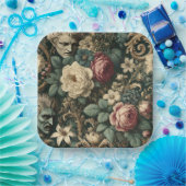 Sorrow in Any Language – Gothic Victorian Floral  Pappteller (Party)