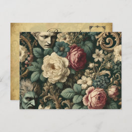 Sorrow in jeder Sprache - gotische Viktorianische Feiertagspostkarte