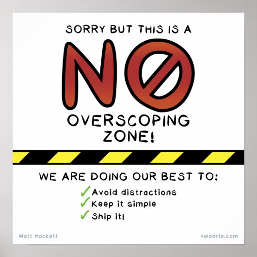 Sorry, aber dies ist eine NO Overscoping Zone! Poster (Vorne)