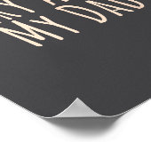 Sorry About My Dad Funny Father Son Daughter Sayin Poster (Ecke)