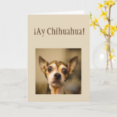 Sorry ¡Ay Chihuahua! Fun Chihuahua Dog Karte (Gelbe Blume)