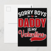 Sorry Boys Daddy ist mein Valentine Postkarte (Vorne/Hinten)