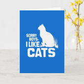 SORRY BOYS I like CATS - WHITE -.png Karte (Gelbe Blume)