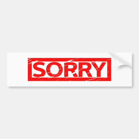 Sorry Briefmarke Autoaufkleber (Vorne)