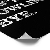 Sorry Can't Bowling Bye - Funny Zehn-Button Bowler Poster (Ecke)