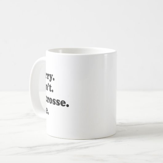 Sorry Can't Bye - Funny Lacrosse Kaffeetasse (Vorderseite Links)