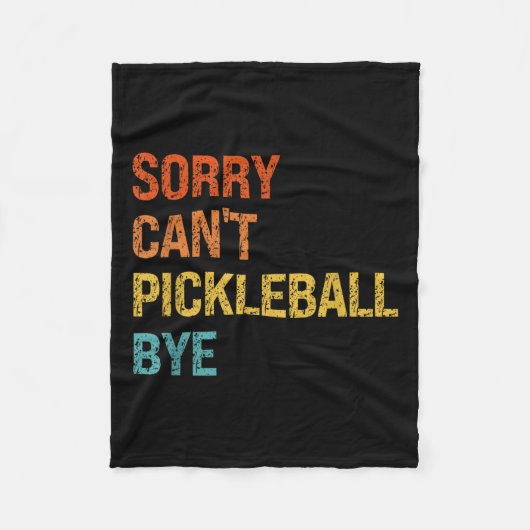 Sorry Cant Ckleball Bye Sarcastic Ckleball Player Fleecedecke (Vorderseite)