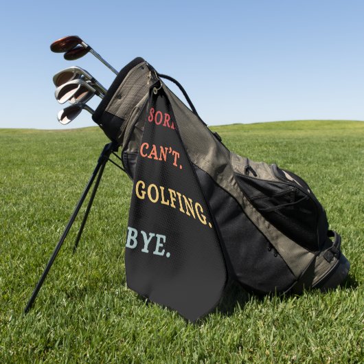 Sorry. Can't. Golfing. Bye. -  Cool Retro Golfer  Golfhandtuch (Gras)