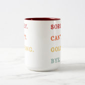 Sorry. Can't. Golfing. Bye. - Cool Retro Golfer Zweifarbige Tasse (Mittel)