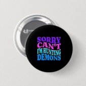 Sorry Can't Hunting Demons Korean P Music Hallowee Button (Vorne & Hinten)