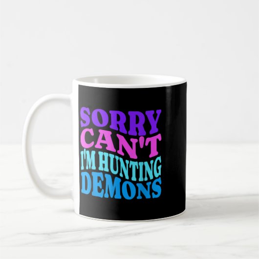 Sorry Can't Hunting Demons Korean P Music Hallowee Kaffeetasse (Links)
