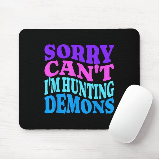 Sorry Can't Hunting Demons Korean P Music Hallowee Mousepad (Mit Mouse)