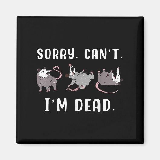 Sorry Can't I'm Dead Ssum Character Playing Dead O Magnet (Vorne)