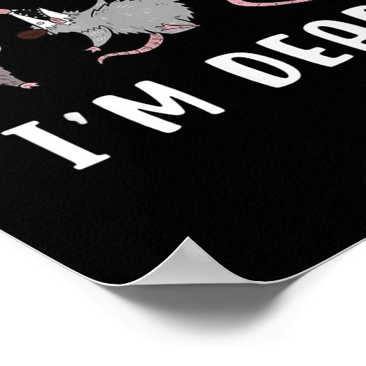 Sorry Can't I'm Dead Ssum Character Playing Dead O Poster (Ecke)