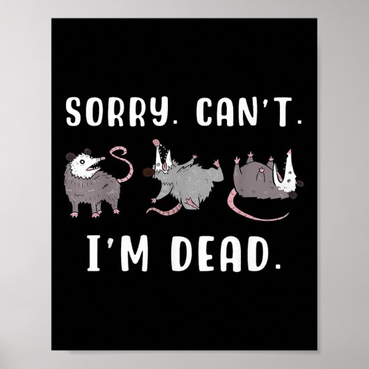 Sorry Can't I'm Dead Ssum Character Playing Dead O Poster (Vorne)