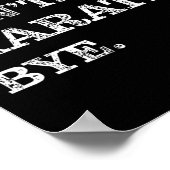 Sorry Can't Karate Bye - Funny Martial Arts Black Poster (Ecke)