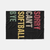 Sorry Can't Softll Bye Fleecedecke (Vorderseite (Horizontal))