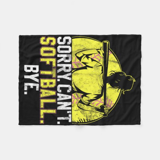 Sorry Can't Softll Bye Softll Lover Softll Stuff G Fleecedecke (Vorderseite (Horizontal))