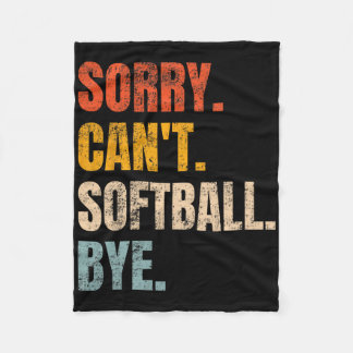 Sorry Can't Softll Bye Vintage Retro Tees Co Retro Fleecedecke