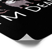 Sorry Can't Ssum Dead Funny Ossum Fake Death Trash Poster (Ecke)