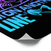 Sorry Can't Talk I'm On Another Line Funny Fishing Poster (Ecke)