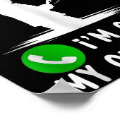 Sorry Can't Talk I'm On My Other Line Fishing Poster (Ecke)