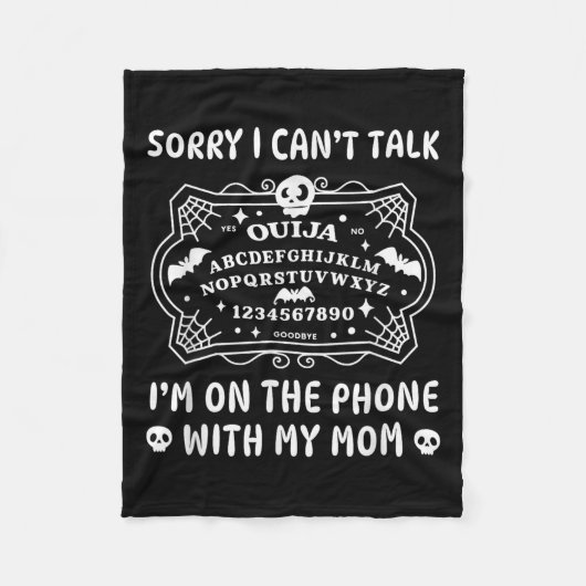 Sorry Can't Talk On The Phone With My Mom Funny Bo Fleecedecke (Vorderseite)