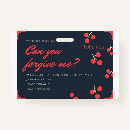 sorry card ausweis (Vorderseite)