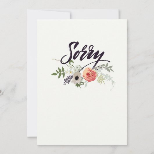 Sorry Card Karte (Vorderseite)