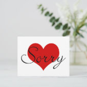 Sorry Card Postkarte (Stehend Vorderseite)