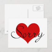 Sorry Card Postkarte (Vorne/Hinten)