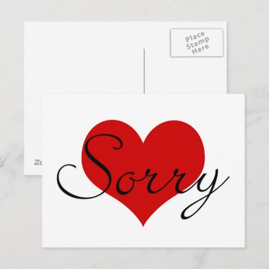 Sorry Card Postkarte (Vorne/Hinten)