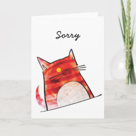 Sorry Cat Card Karte