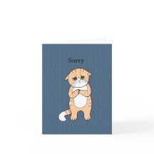 Sorry Cat Niedlich Sad Orange Tabby Cat Apology