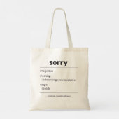 sorry – common canadian phrase definition tote bag tragetasche (Rückseite)