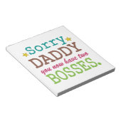 Sorry Daddy - Zwei Bosses Notizblock (angewinkelt)