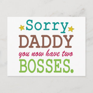 Sorry Daddy - Zwei Bosses Postkarte