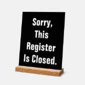 Sorry, dass dieses Register ist geschlossen schwar Acrylschild (Winkel)