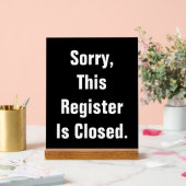 Sorry, dass dieses Register ist geschlossen schwar Acrylschild (Hochzeit)